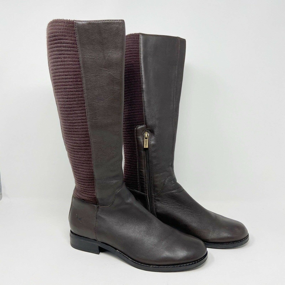 Aetrex Leather Textile Stretch Riding Boot 5.5 A/B